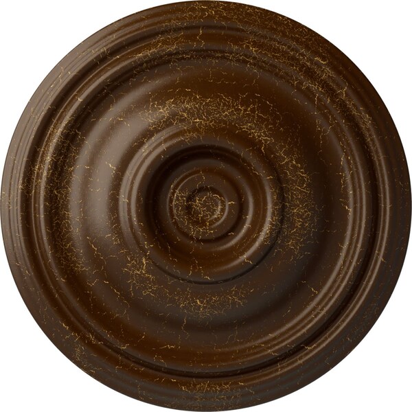 Ekena Millwork Traditional Ceiling Medallion (Fits Canopies up to 4"), 14 3/4"OD x 1 3/4"P, Root Beer Crackle CM14TRRBC - main